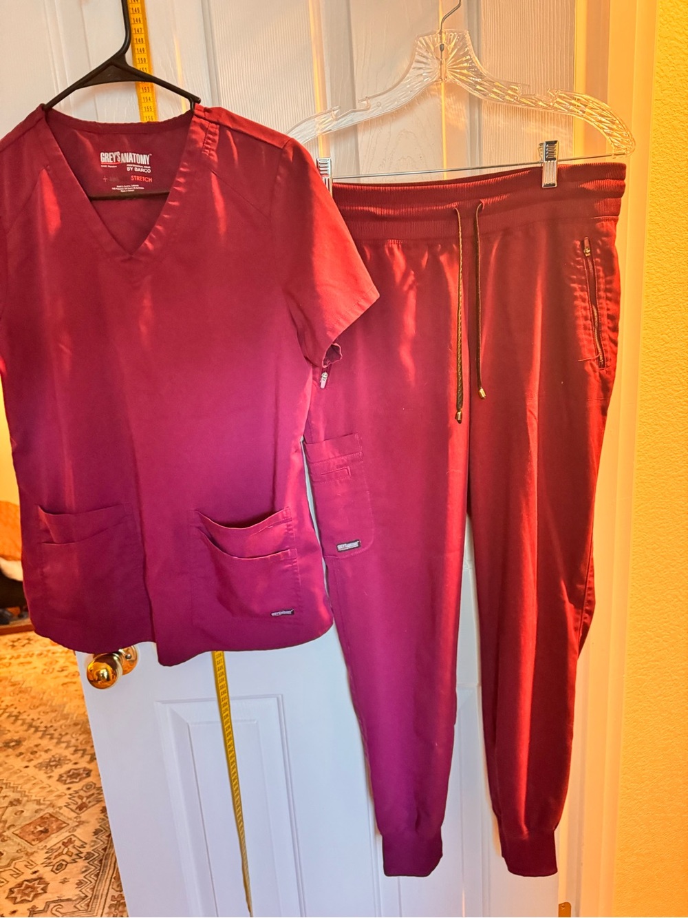 Grey's Anatomy Plum Scrub Set - Top & Jogger Pants